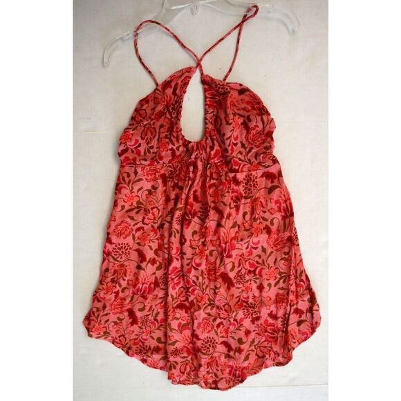 Free People OB1486669 Women's Sz Medium Floral Pixie Cross Back Tunic Top $98 - Picture 2 of 8